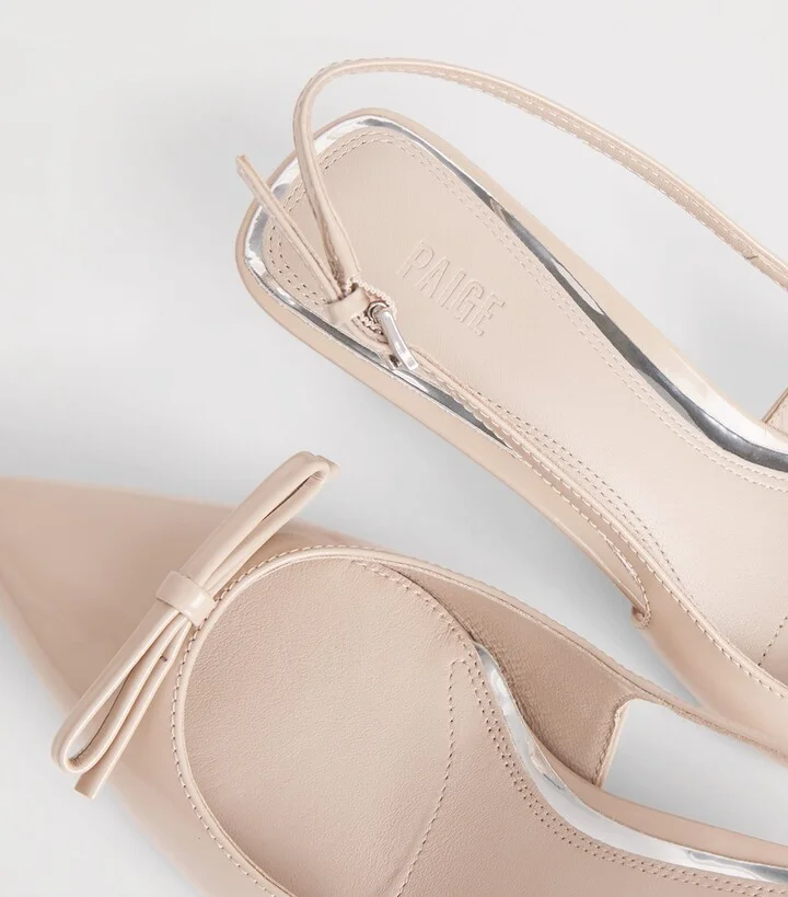 Paige Leather Mylah Slingback Pumps 45 - Image 5