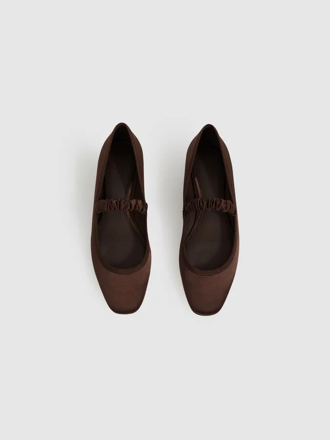 Paige Satin Ballerina Shoes - Image 2