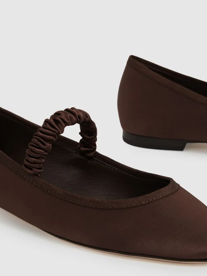 Paige Satin Ballerina Shoes - Image 4