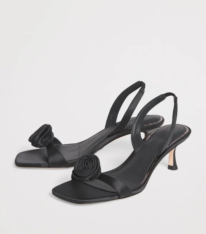 Paige Satin Eva Slingback Heels 55 - Image 2