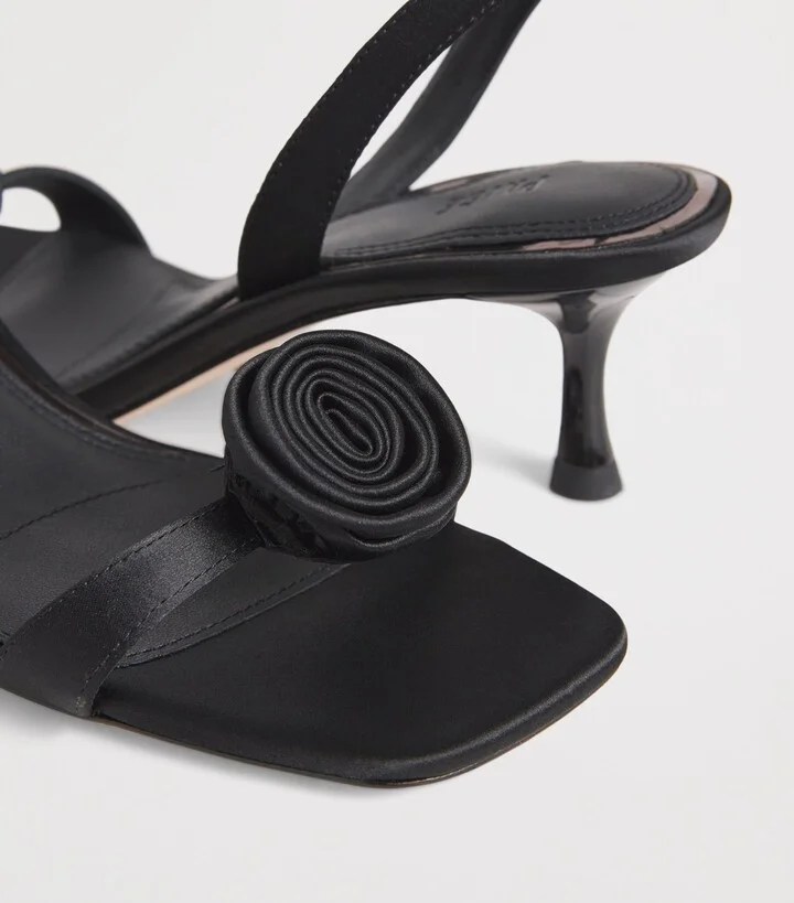 Paige Satin Eva Slingback Heels 55 - Image 5
