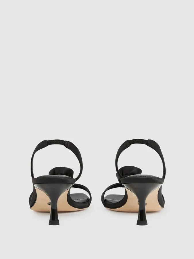 Paige Satin Rosette Sandals - Image 3