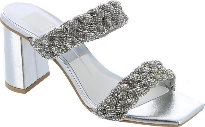 PAILY RHINESTONE Womens Open Toe Rhinestones Pumps