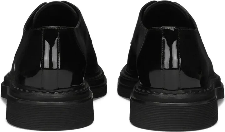 Paint leather derby shoes - Image 3
