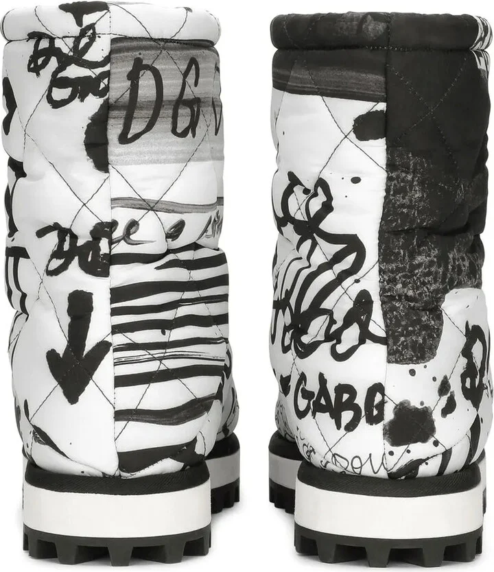 Paint Splatter-Print Padded Boots - Image 3