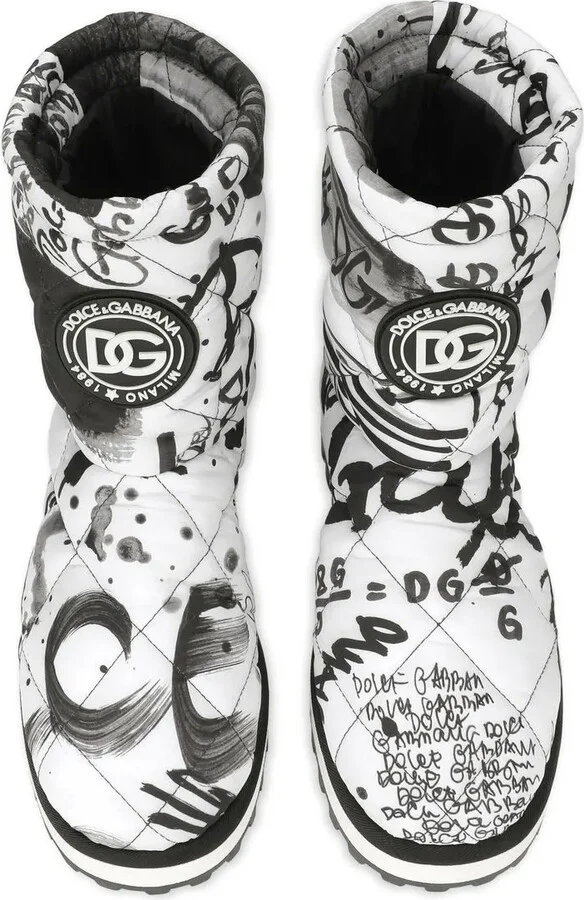 Paint Splatter-Print Padded Boots - Image 4