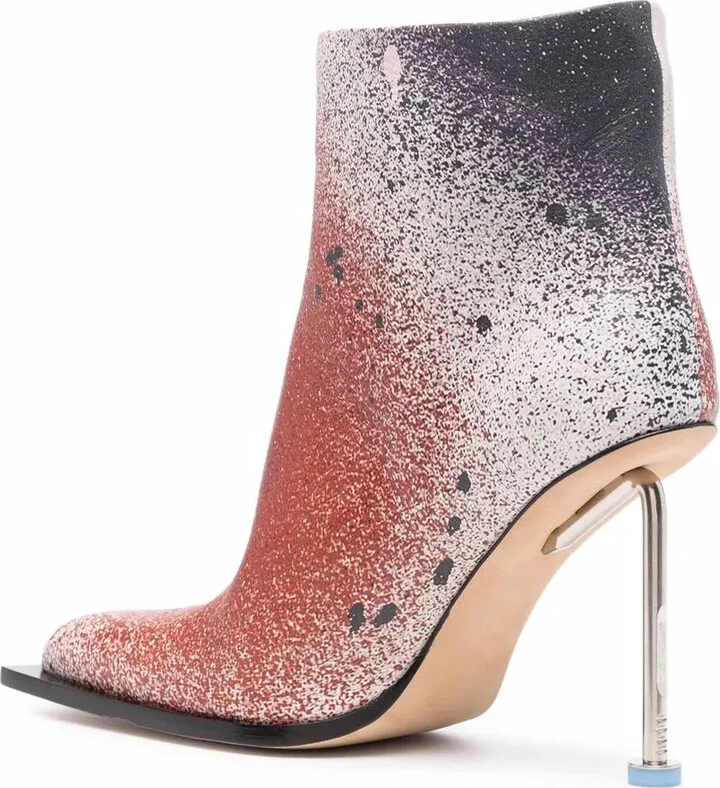 Paint Splatter Stiletto Boots - Image 3
