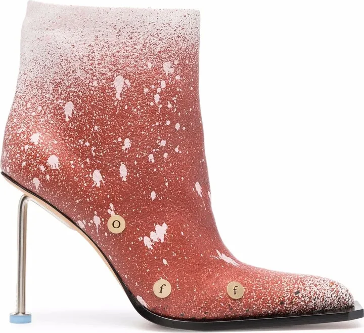 Paint Splatter Stiletto Boots