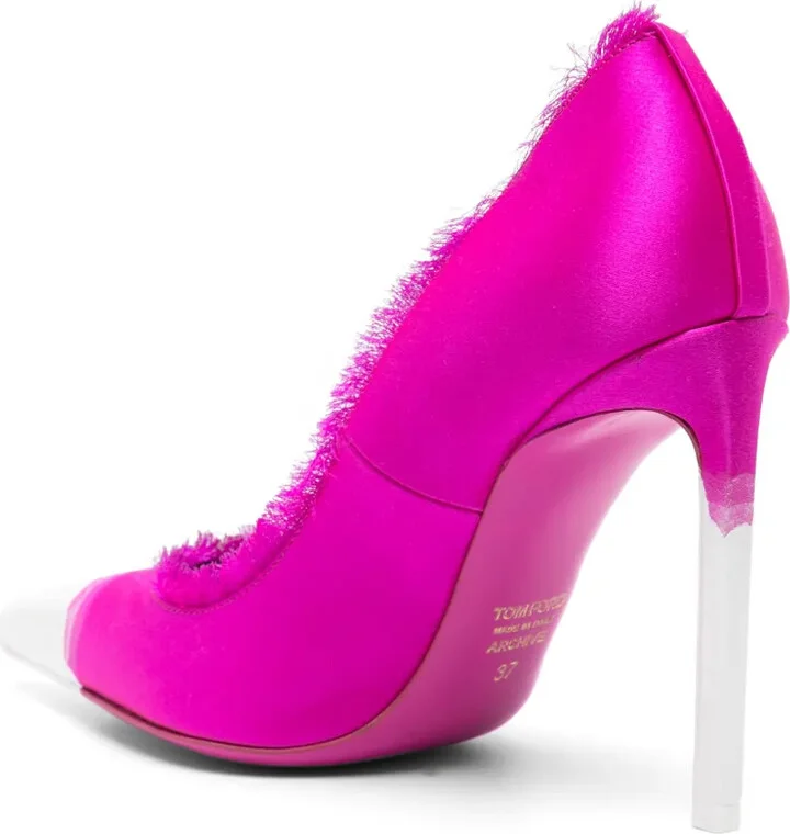 Painted Satin Pumps - Image 3