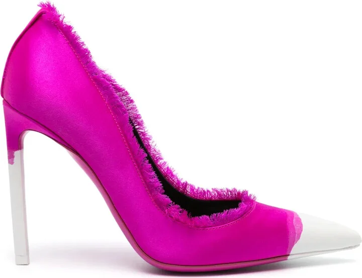 Painted Satin Pumps