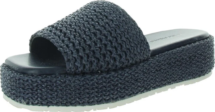 Pais Womens Solid Manmade Slide Sandals