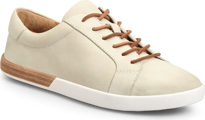 PAISLEE Womens Cushioned Footbed Leather Casual And Fashion Sneakers