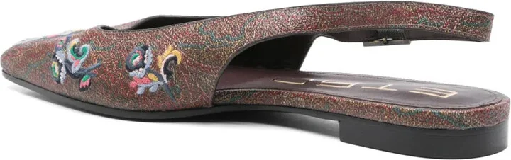 Paisley-Embroidered Ballet Flats - Image 3