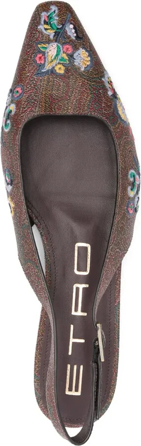 Paisley-Embroidered Ballet Flats - Image 4