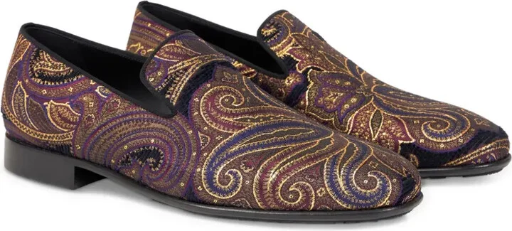 Paisley-Jacquard Loafers - Image 2