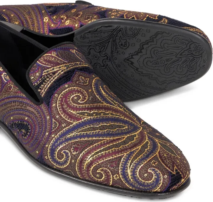 Paisley-Jacquard Loafers - Image 4