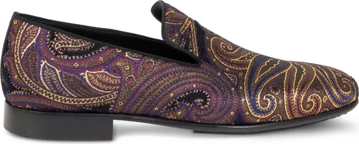 Paisley-Jacquard Loafers