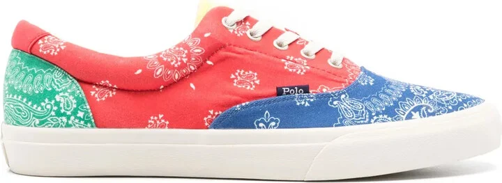 Paisley-Print Colourblock Sneakers