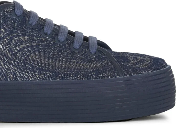 Paisley-Print Denim Sneakers - Image 2
