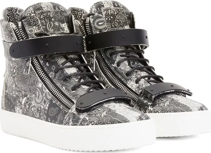 Paisley-Print High-Top Sneakers - Image 2