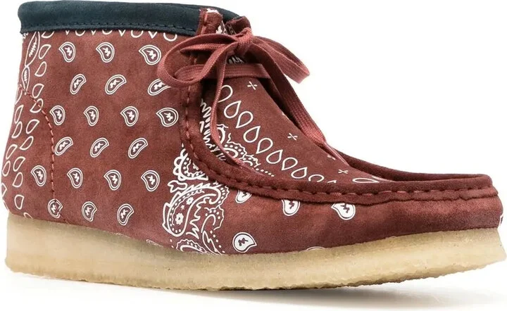 Paisley-Print Lace-Up Boots - Image 2
