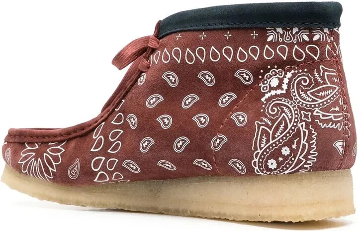 Paisley-Print Lace-Up Boots - Image 3