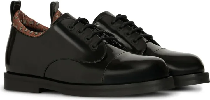 paisley-print leather Derby shoes - Image 2