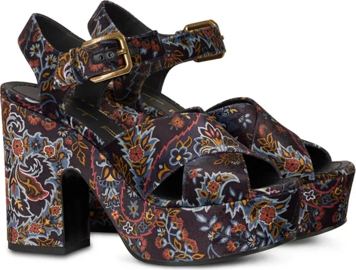 Paisley-Print Leather Sandals - Image 2