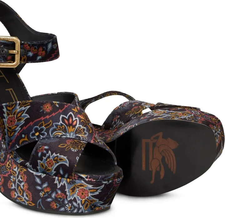 Paisley-Print Leather Sandals - Image 3