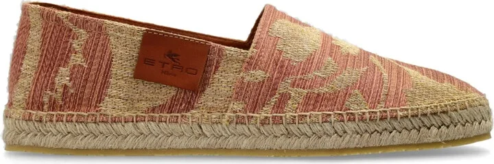 Paisley-Print Linen Espadrilles