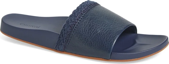 Pākea Leather Slide Sandal