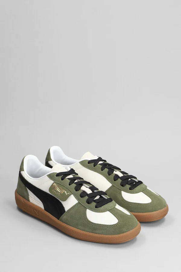 Palermo Og Sneakers In Green Suede And Fabric - Image 2