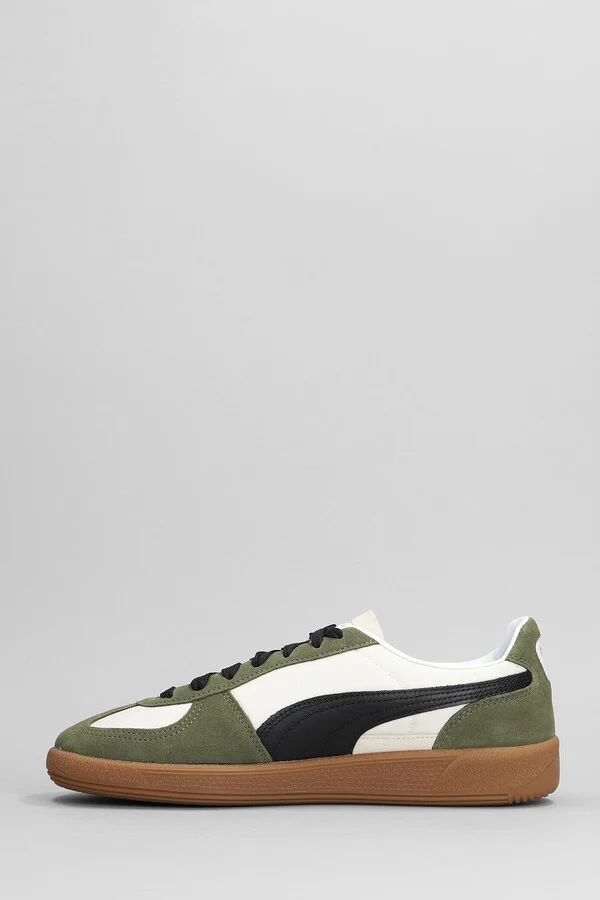 Palermo Og Sneakers In Green Suede And Fabric - Image 3