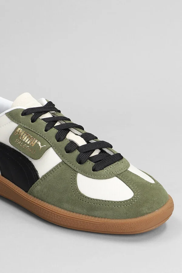 Palermo Og Sneakers In Green Suede And Fabric - Image 5