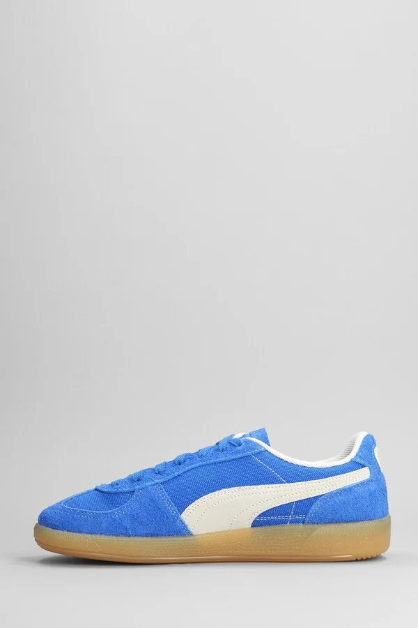 Palermo Sneakers In Blue Suede - Image 3