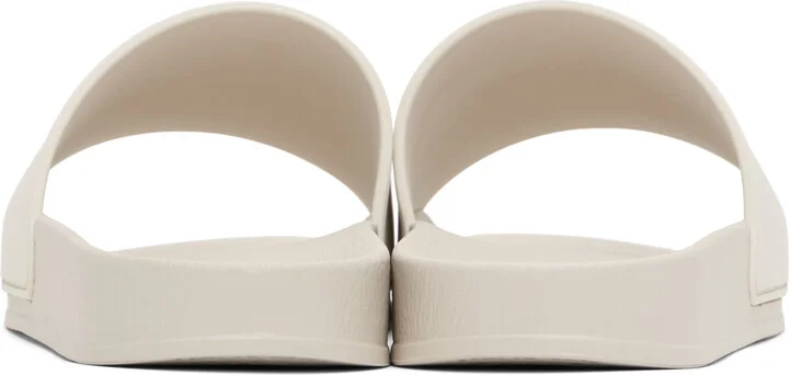 Palm Angels Beige New Logo Pool Slides - Image 2
