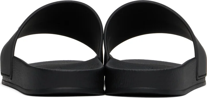 Palm Angels Black Logo Pool Slides - Image 2