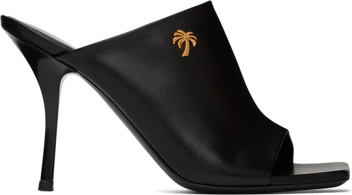 Palm Angels Black Palm Open Toe Mules