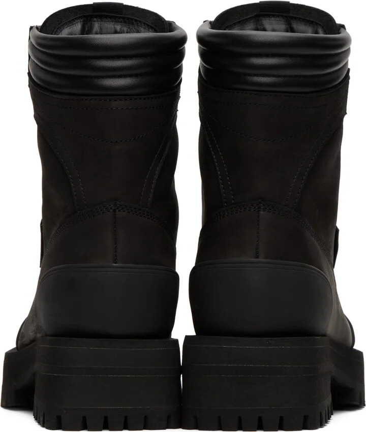 Palm Angels Black Stacked Ankle Boots - Image 2