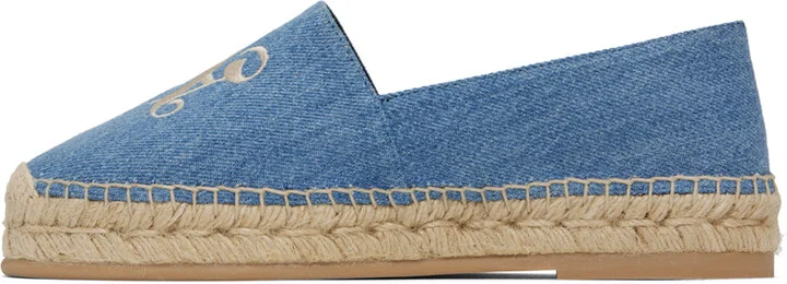 Palm Angels Blue 'PA' Espadrilles - Image 3