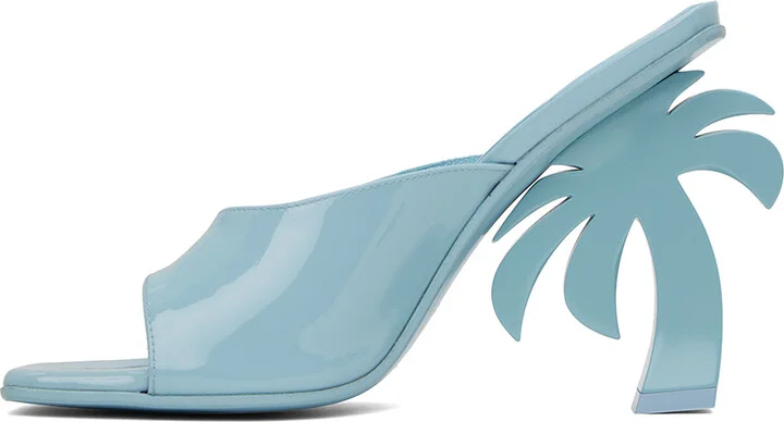 Palm Angels Blue Palm Mules - Image 3