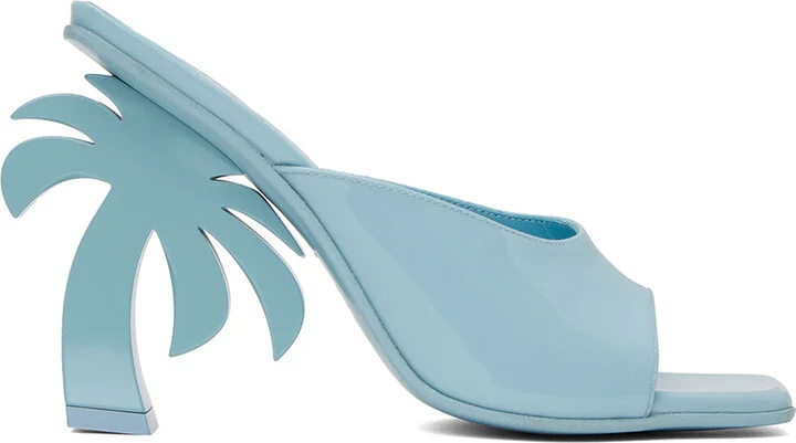 Palm Angels Blue Palm Mules