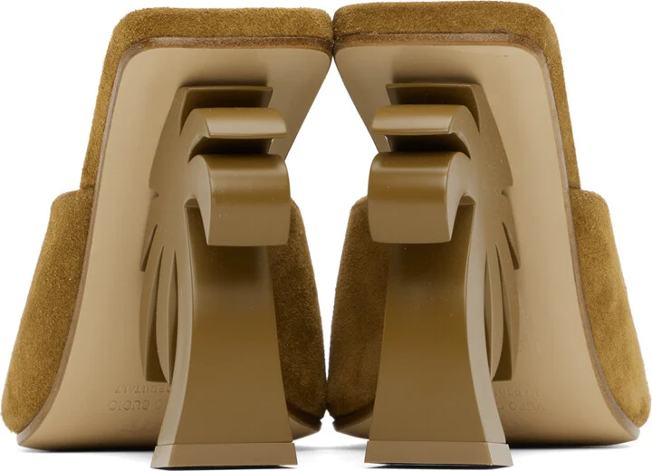 Palm Angels Brown Palm Mules - Image 2