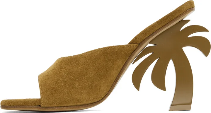 Palm Angels Brown Palm Mules - Image 3