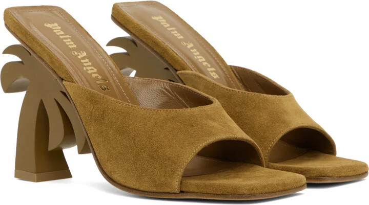 Palm Angels Brown Palm Mules - Image 4