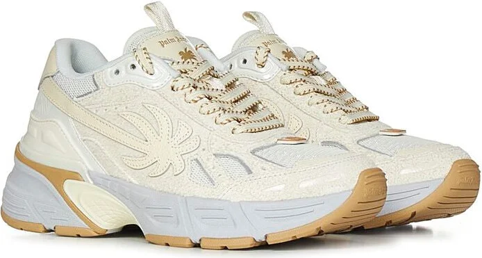 Palm Angels Leather And Fabric Low-Top Sneakers - Image 2