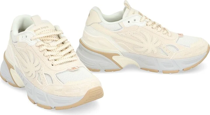 Palm Angels Leather And Fabric Low-Top Sneakers - Image 7