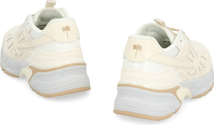 Palm Angels Leather And Fabric Low-Top Sneakers - Image 4
