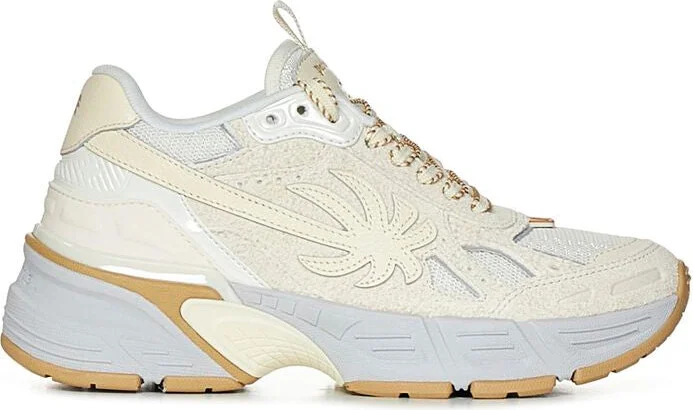 Palm Angels Leather And Fabric Low-Top Sneakers