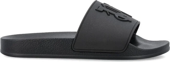 Palm Angels Logo Monogram Embossed Pool Slides